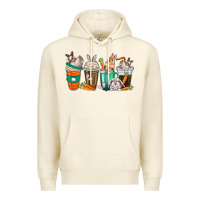 Sandshell rabbit coffee cups Premium Hoodie - texasbilliewilder