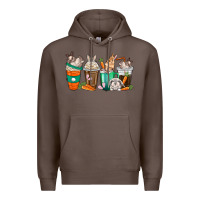 Coffee rabbit coffee cups Premium Hoodie - texasbilliewilder