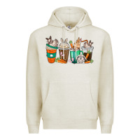 Oatmeal Heather rabbit coffee cups Premium Hoodie - texasbilliewilder