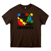 Chocolate Brown the magic is in our differences Heavy Core Tee - CowhideDigitalArt
