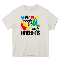 Cream the magic is in our differences Heavy Core Tee - CowhideDigitalArt