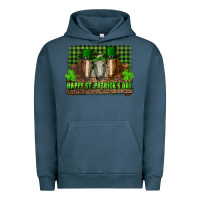 Pigment Midnight Navy happy st. patricks day horses with leprechaun Urban Hoodie - RanaPortraitStore