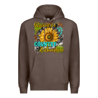Coffee raised on country and sunshine Premium Hoodie - texasbilliewilder