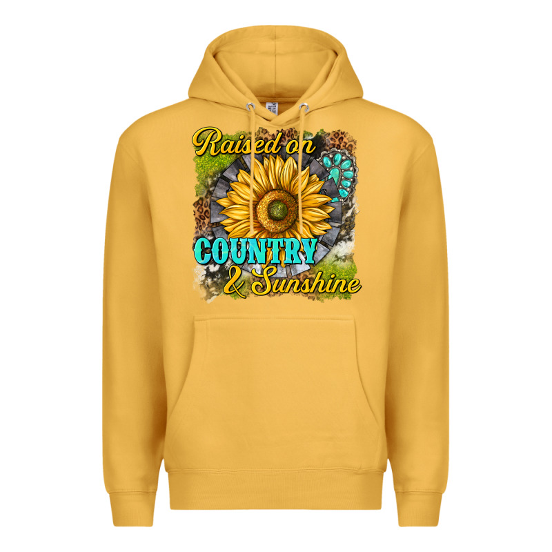 Raised On Country And Sunshine Premium Hoodie by texasbilliewilder | Teevron