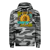 Slate Camo raised on country and sunshine Premium Hoodie - texasbilliewilder