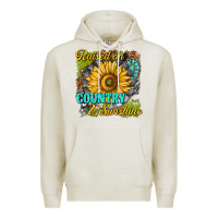 Oatmeal Heather raised on country and sunshine Premium Hoodie - texasbilliewilder