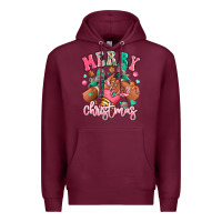 Burgundy pink merry christmas black girl sneakers Premium Hoodie - RanaPortraitStore