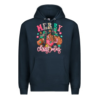 Navy pink merry christmas black girl sneakers Premium Hoodie - RanaPortraitStore