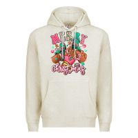 Oatmeal Heather pink merry christmas black girl sneakers Premium Hoodie - RanaPortraitStore