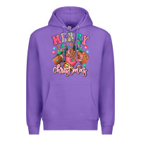 Purple pink merry christmas black girl sneakers Premium Hoodie - RanaPortraitStore