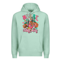 Seafoam pink merry christmas black girl sneakers Premium Hoodie - RanaPortraitStore