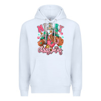 White pink merry christmas black girl sneakers Premium Hoodie - RanaPortraitStore