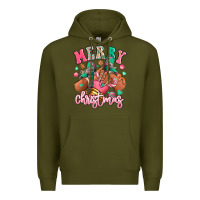 Army Green pink merry christmas black girl sneakers Premium Hoodie - RanaPortraitStore