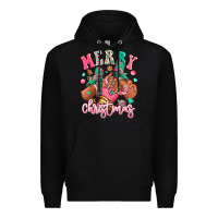 Black pink merry christmas black girl sneakers Premium Hoodie - RanaPortraitStore