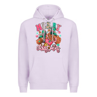 Lilac pink merry christmas black girl sneakers Premium Hoodie - RanaPortraitStore
