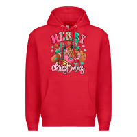 Red pink merry christmas black girl sneakers Premium Hoodie - RanaPortraitStore