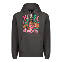 Smoke pink merry christmas black girl sneakers Premium Hoodie - RanaPortraitStore