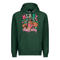 Sports Green pink merry christmas black girl sneakers Premium Hoodie - RanaPortraitStore