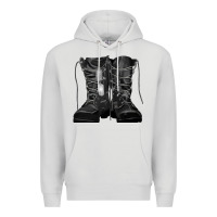 Dove Grey soldier boots Premium Hoodie - RanaPortraitStore
