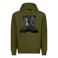 Army Green soldier boots Premium Hoodie - RanaPortraitStore