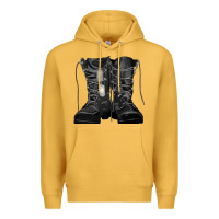 Mustard soldier boots Premium Hoodie - RanaPortraitStore