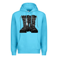 Ocean Blue soldier boots Premium Hoodie - RanaPortraitStore