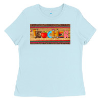 Baby Blue teacher pen apple license plate template Ladies Tee - Artiststas