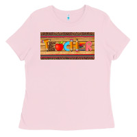 Bubblegum Pink teacher pen apple license plate template Ladies Tee - Artiststas