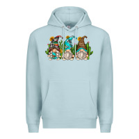 Blue Mist cactus gnomes Premium Hoodie - Zillion Design Studio