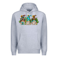 Heather Grey cactus gnomes Premium Hoodie - Zillion Design Studio