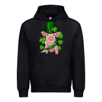 Black st. patricks day lucky baby pig Urban Hoodie - RanaPortraitStore