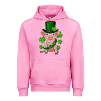 Fuchsia Pink st. patricks day lucky baby pig Urban Hoodie - RanaPortraitStore