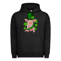 Pigment Black st. patricks day lucky baby pig Urban Hoodie - RanaPortraitStore