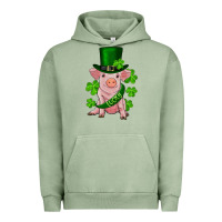 Pigment Oil Green st. patricks day lucky baby pig Urban Hoodie - RanaPortraitStore