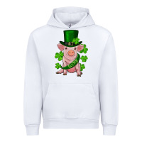 White st. patricks day lucky baby pig Urban Hoodie - RanaPortraitStore