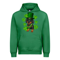 Emerald st. patricks day lucky dachshund puppy Urban Hoodie - RanaPortraitStore