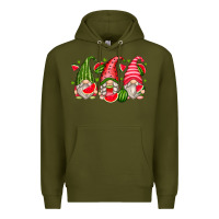 Army Green watermelon gnomes Premium Hoodie - Zillion Design Studio