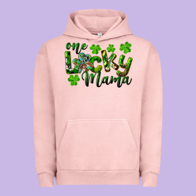 St. Patricks Day One Lucky Mama Urban Hoodie Designed By Ranaportraitstore