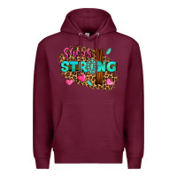 Burgundy she is strong Premium Hoodie - texasbilliewilder