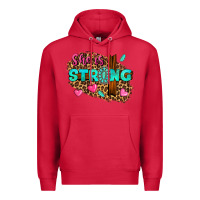 Cardinal she is strong Premium Hoodie - texasbilliewilder