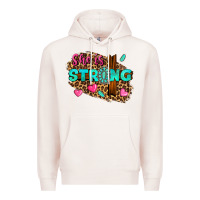 Pale Pink she is strong Premium Hoodie - texasbilliewilder