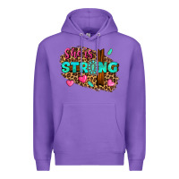 Purple she is strong Premium Hoodie - texasbilliewilder