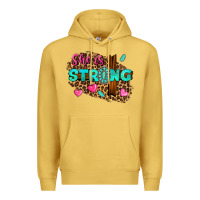 Antique Gold she is strong Premium Hoodie - texasbilliewilder