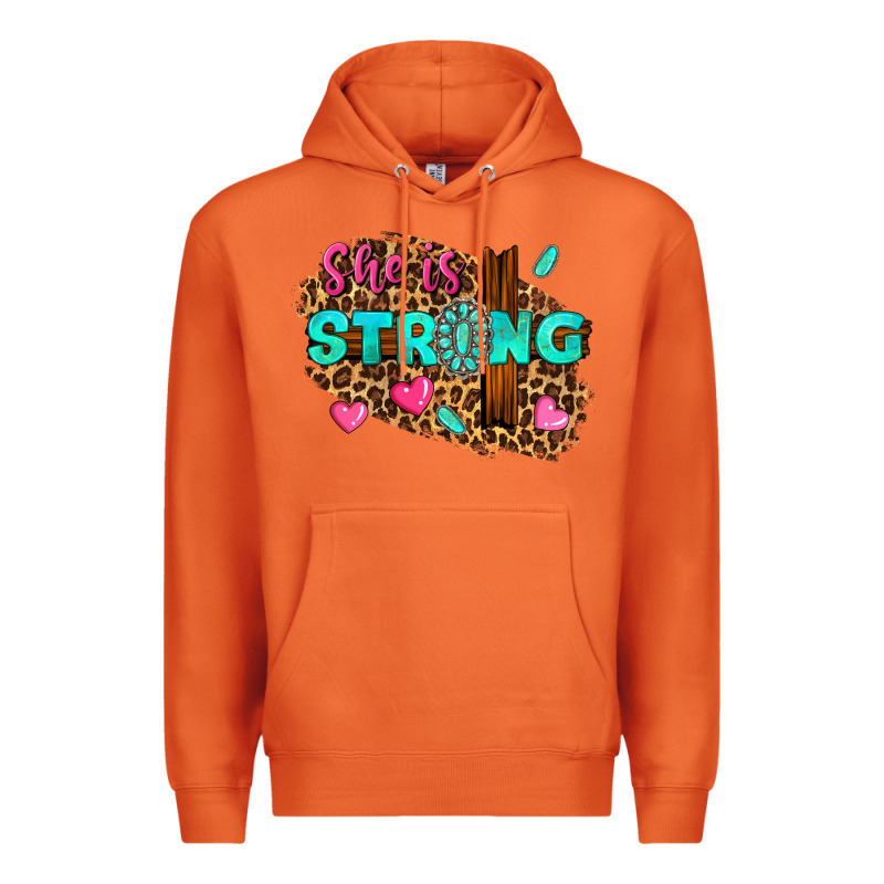 She Is Strong Premium Hoodie by texasbilliewilder | Teevron