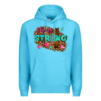 Ocean Blue she is strong Premium Hoodie - texasbilliewilder
