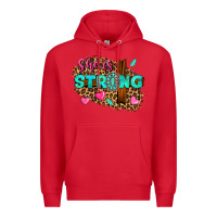 Red she is strong Premium Hoodie - texasbilliewilder