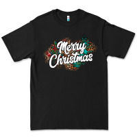Black Merry Christmas Premium Tee - CowhideDigitalArt