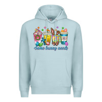 Blue Mist some bunny needs easter coffee cups Premium Hoodie - texasbilliewilder