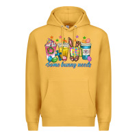 Mustard some bunny needs easter coffee cups Premium Hoodie - texasbilliewilder