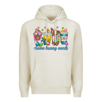 Oatmeal Heather some bunny needs easter coffee cups Premium Hoodie - texasbilliewilder